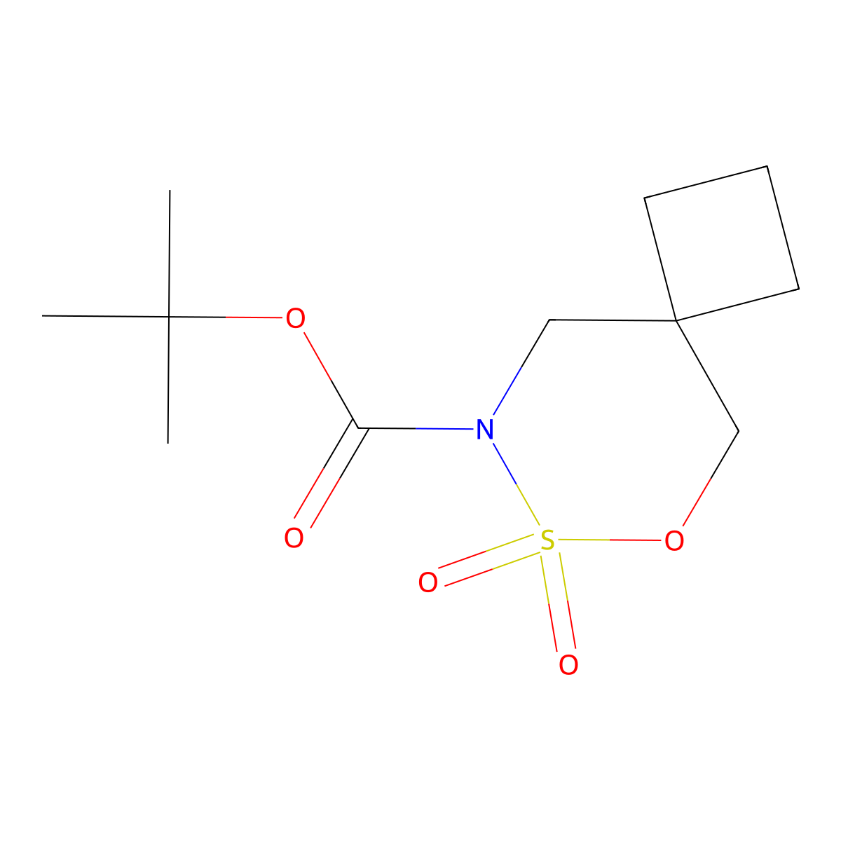 Tert-butyl 7,7-dioxo-6-oxa-7lambda6-thia-8-azaspiro[3.5]nonane-8-carboxylate molecular structure, CAS 2305255-06-3