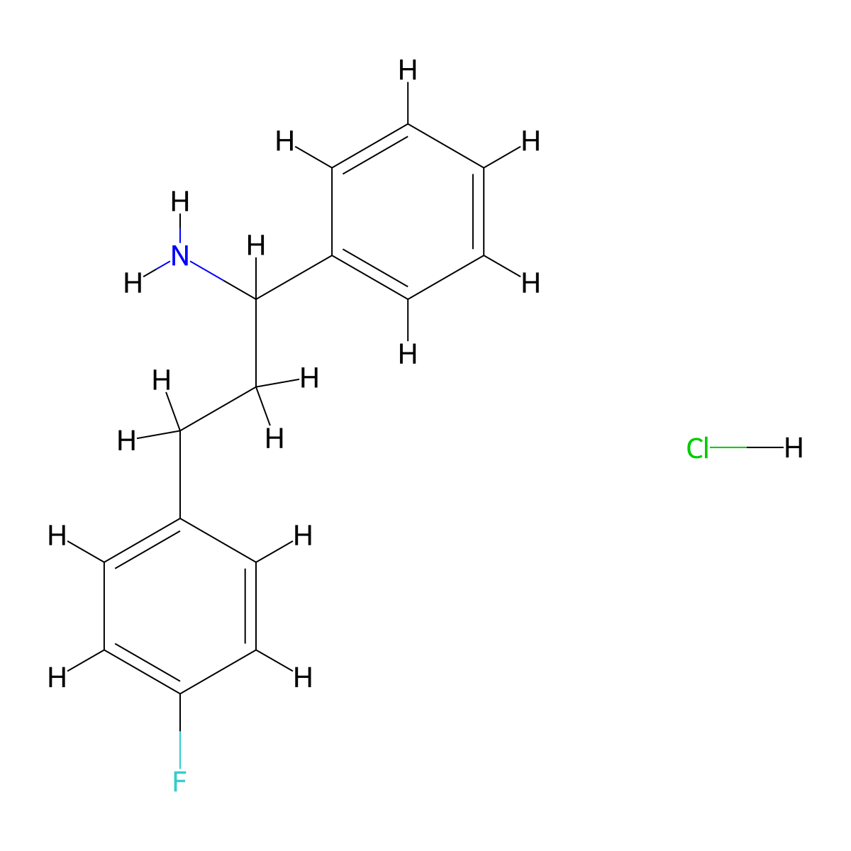 3-(4-Fluorophenyl)-1-phenylpropan-1-amine hydrochloride molecular structure, CAS 2305255-08-5