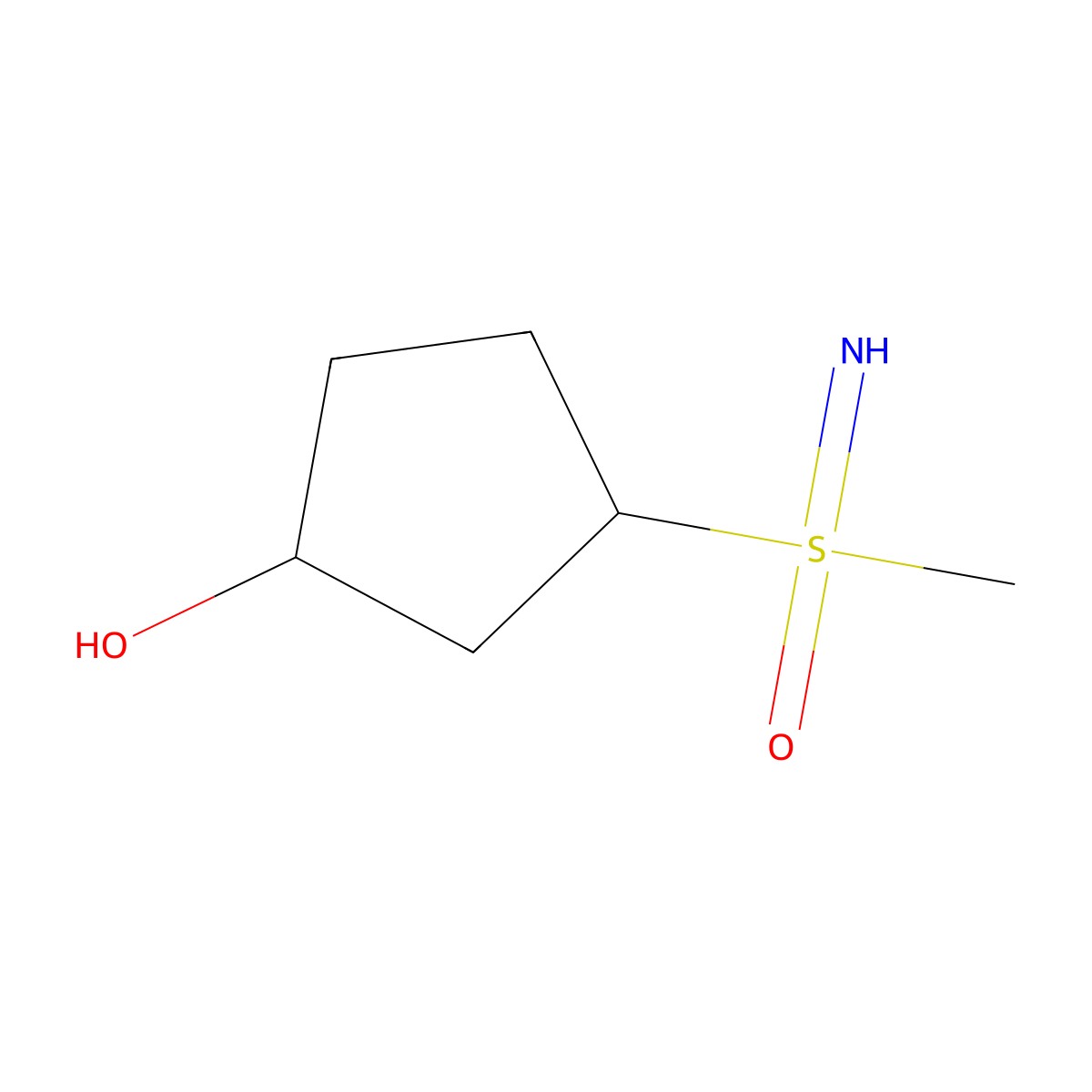 3-(Methylsulfonimidoyl)cyclopentan-1-ol molecular structure, CAS 2305255-14-3