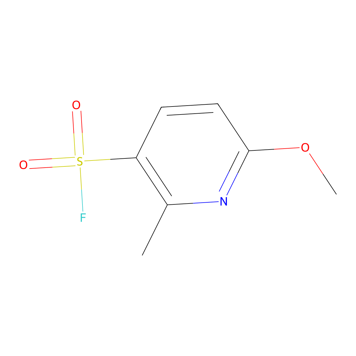 6-Methoxy-2-methylpyridine-3-sulfonyl fluoride molecular structure, CAS 2305255-20-1