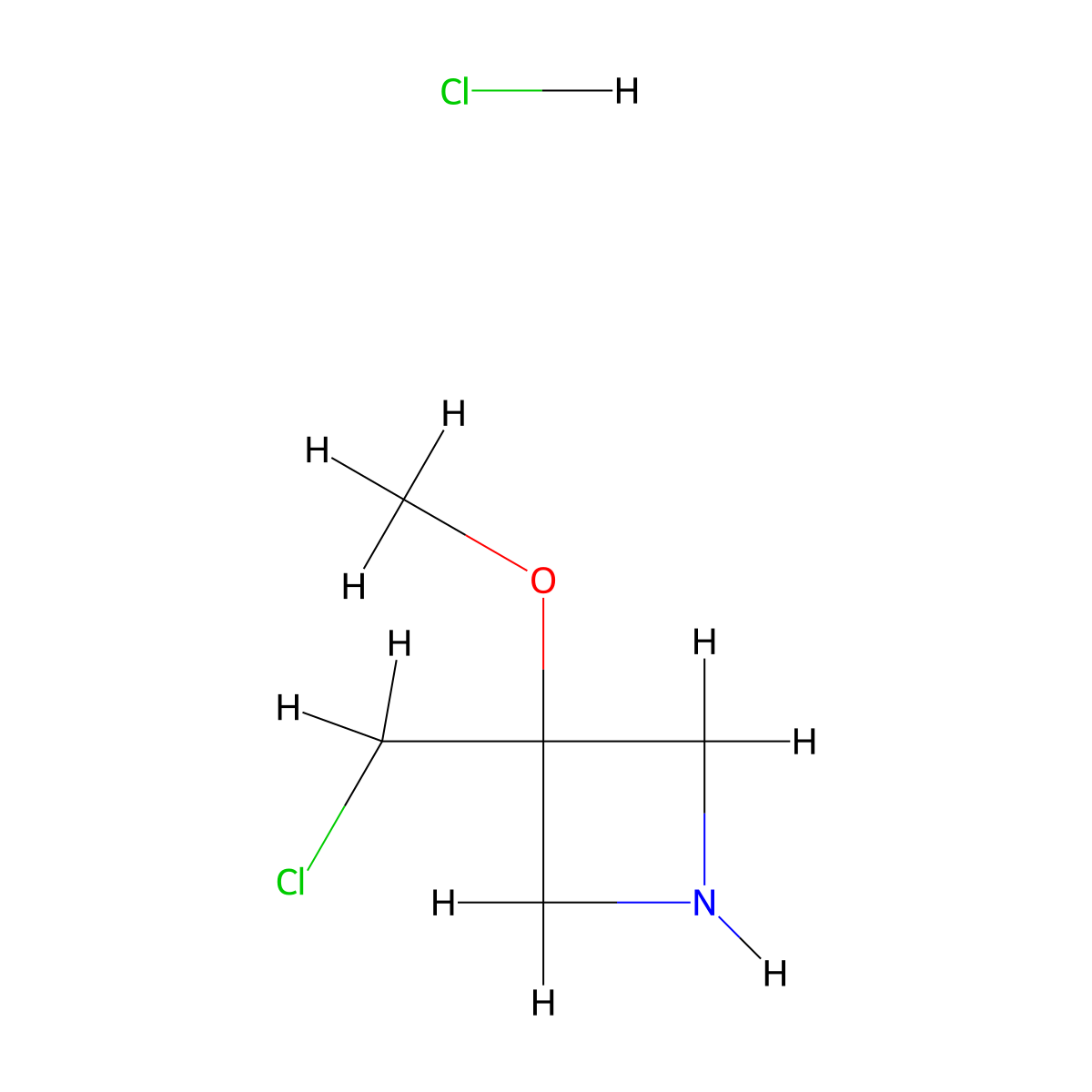 3-(Chloromethyl)-3-methoxyazetidine hydrochloride molecular structure, CAS 2305255-27-8