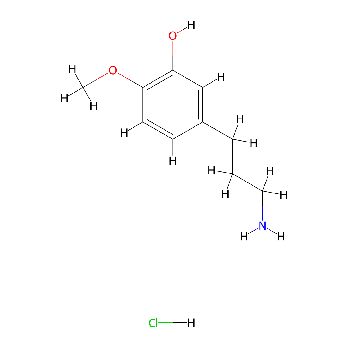 5-(3-Aminopropyl)-2-methoxyphenol hydrochloride molecular structure, CAS 2305255-28-9