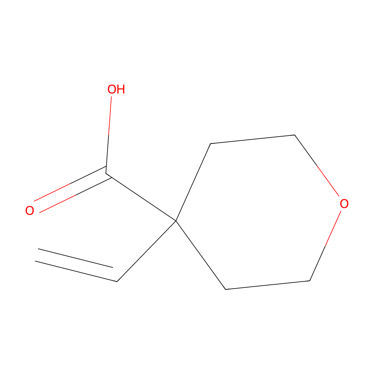 4-Ethenyloxane-4-carboxylic acid molecular structure, CAS 2305255-31-4