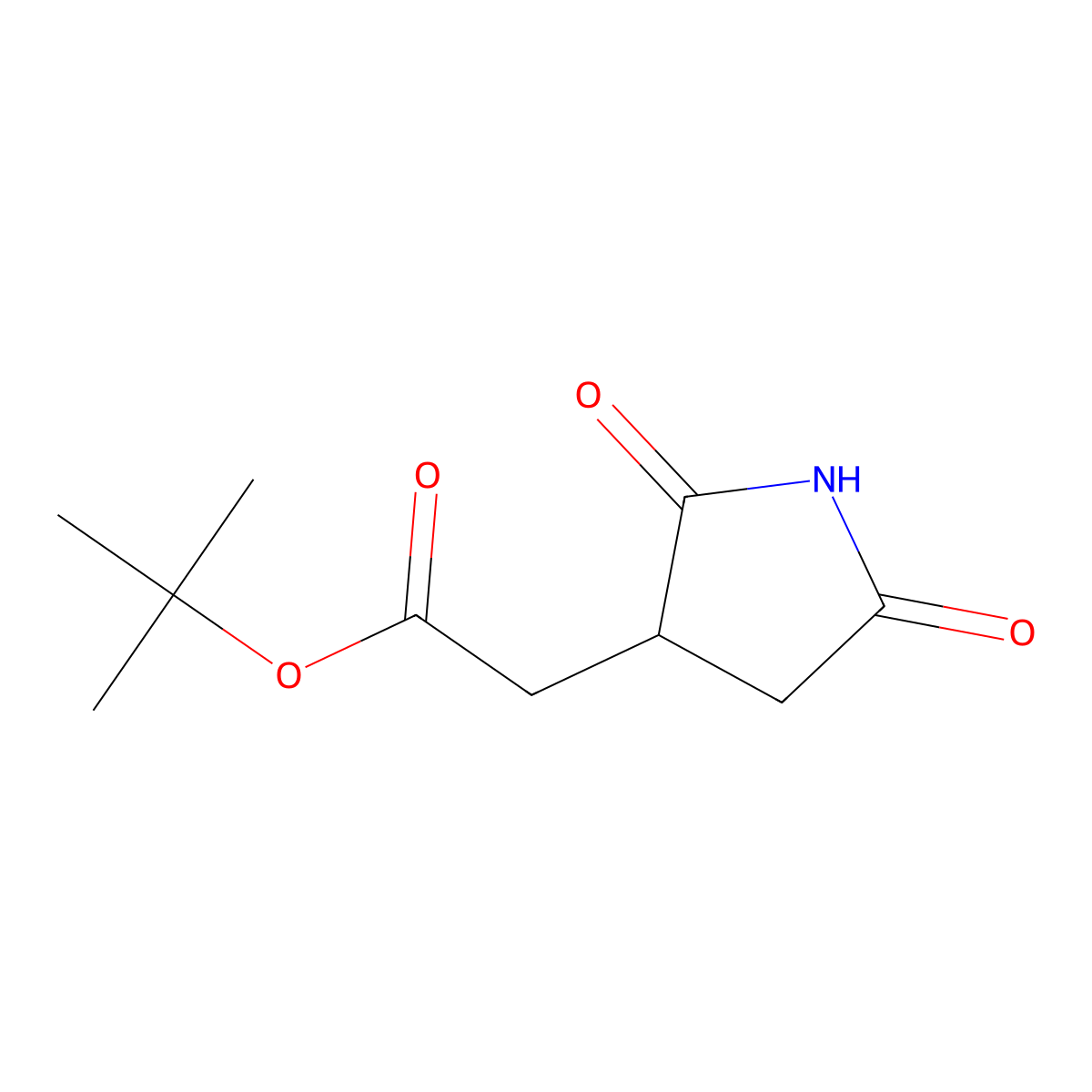 Tert-butyl 2-(2,5-dioxopyrrolidin-3-yl)acetate molecular structure, CAS 2305255-32-5