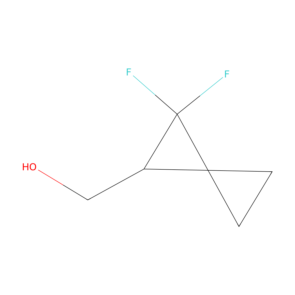 (2,2-Difluorospiro(2.2)pentan-1-yl)methanol molecular structure, CAS 2305255-34-7