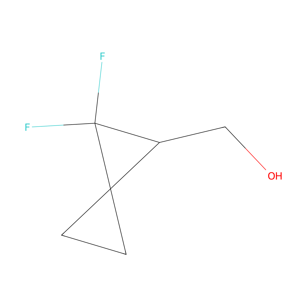 (2,2-Difluorospiro(2.2)pentan-1-yl)methanol molecular structure, CAS 2305255-34-7