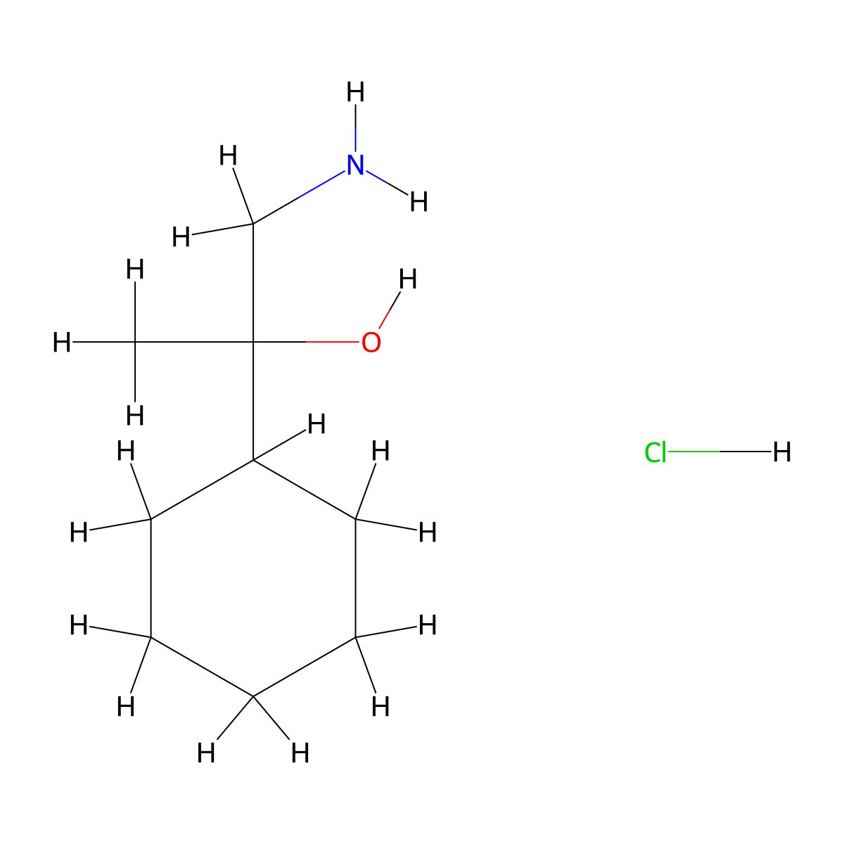 1-Amino-2-cyclohexylpropan-2-olhydrochloride molecular structure, CAS 2305255-36-9