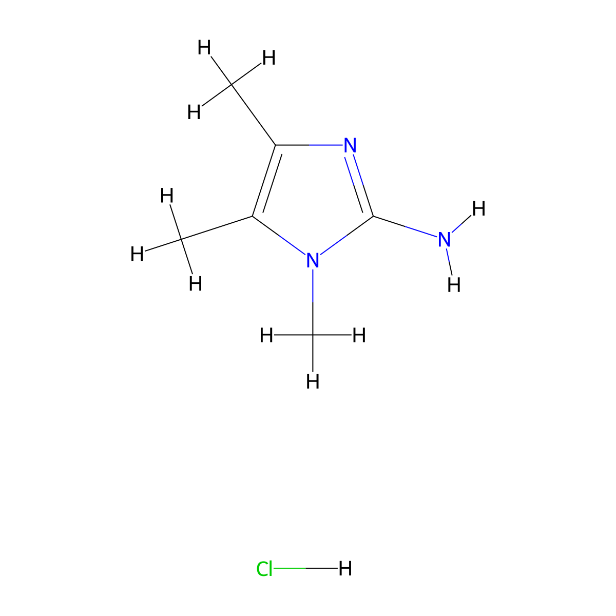 trimethyl-1H-imidazol-2-amine hydrochloride molecular structure, CAS 2305255-52-9
