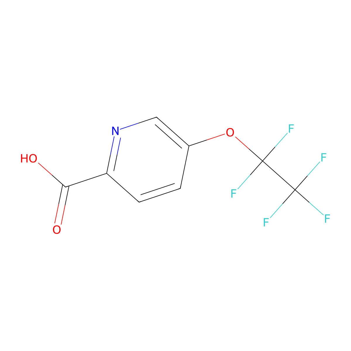 5-(1,1,2,2,2-Pentafluoroethoxy)pyridine-2-carboxylic acid molecular structure, CAS 2305255-54-1