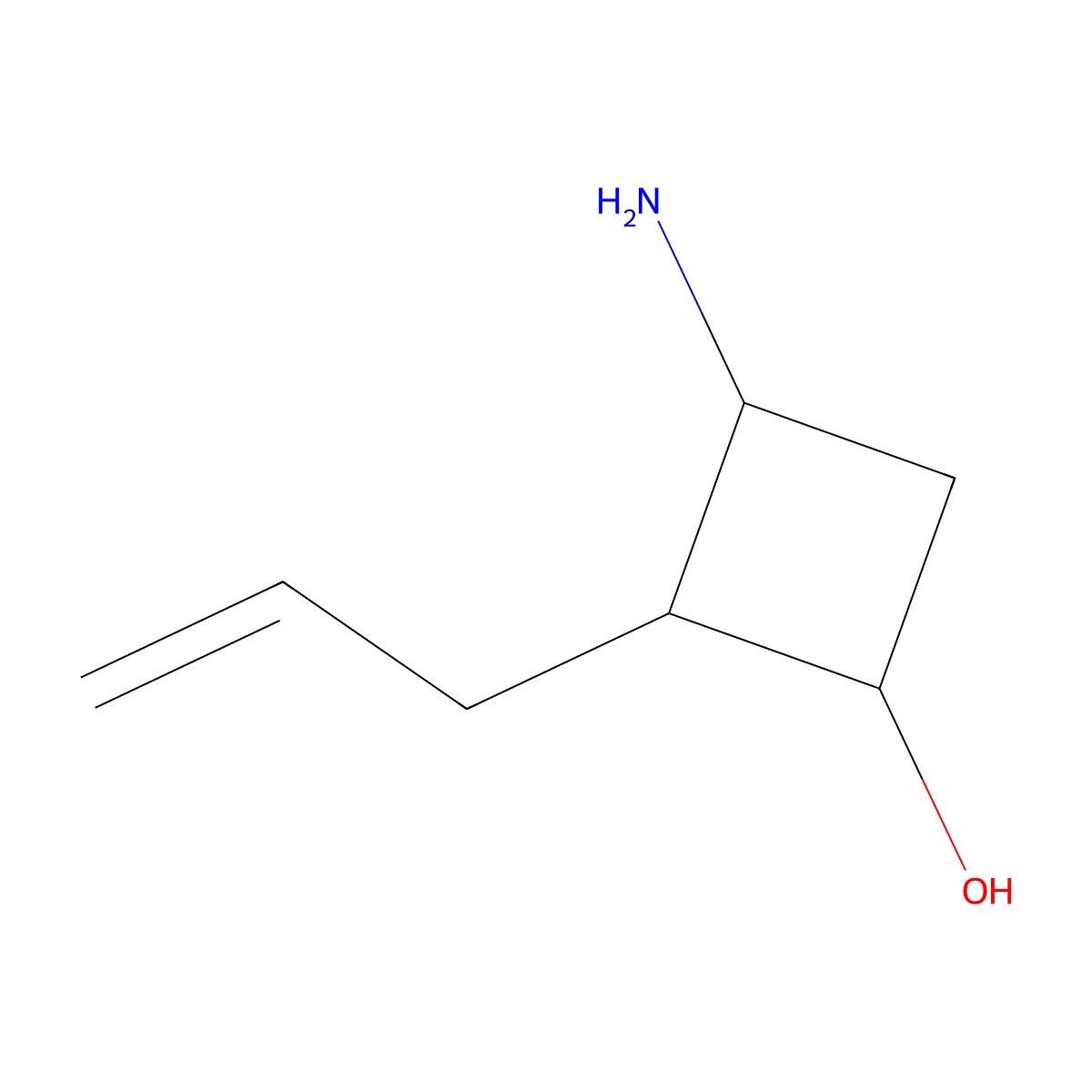 3-Amino-2-prop-2-enylcyclobutan-1-ol molecular structure, CAS 2305255-56-3