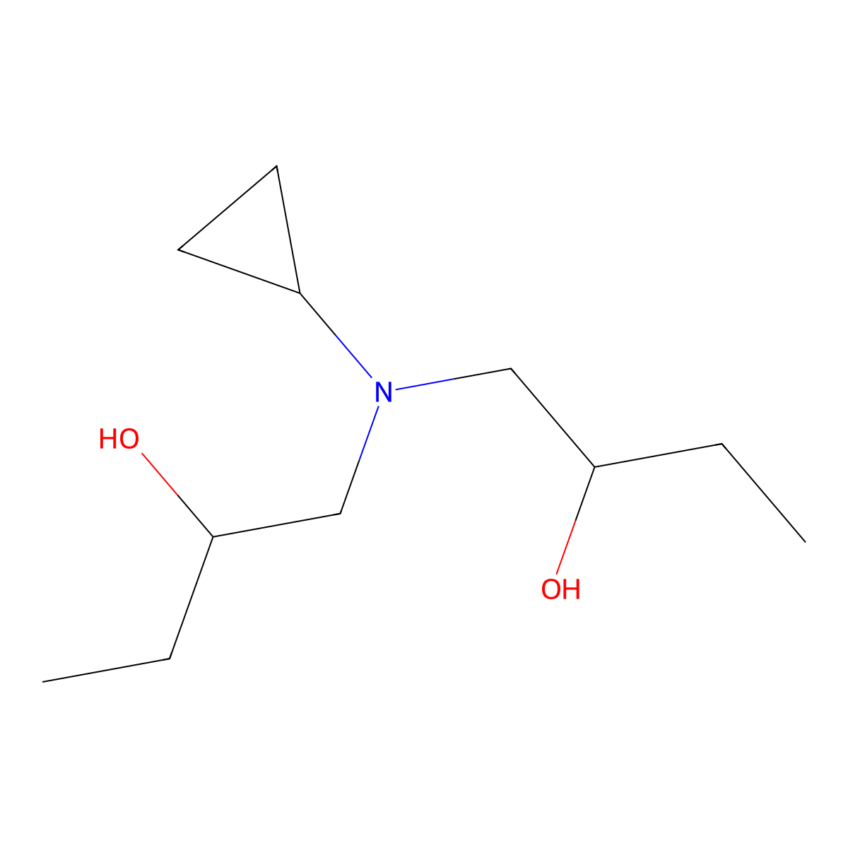 1-[Cyclopropyl(2-hydroxybutyl)amino]butan-2-ol molecular structure, CAS 2305255-58-5