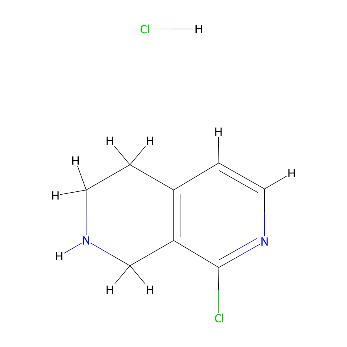 8-Chloro-1,2,3,4-tetrahydro-2,7-naphthyridine hydrochloride molecular structure, CAS 2305255-67-6