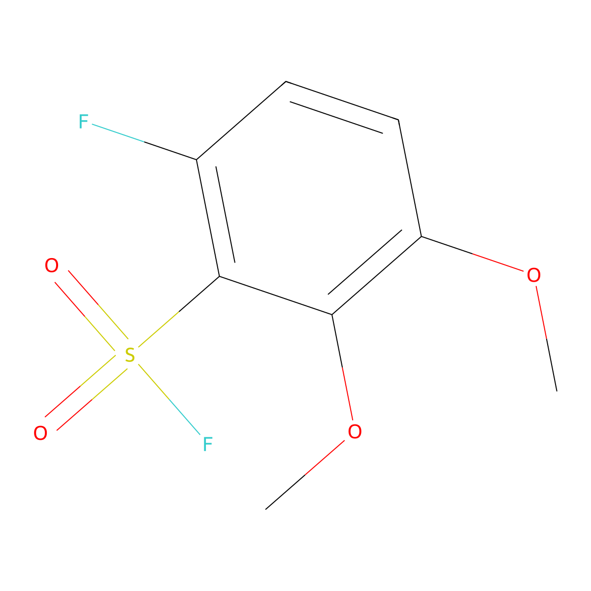6-Fluoro-2,3-dimethoxybenzene-1-sulfonyl fluoride molecular structure, CAS 2305255-71-2