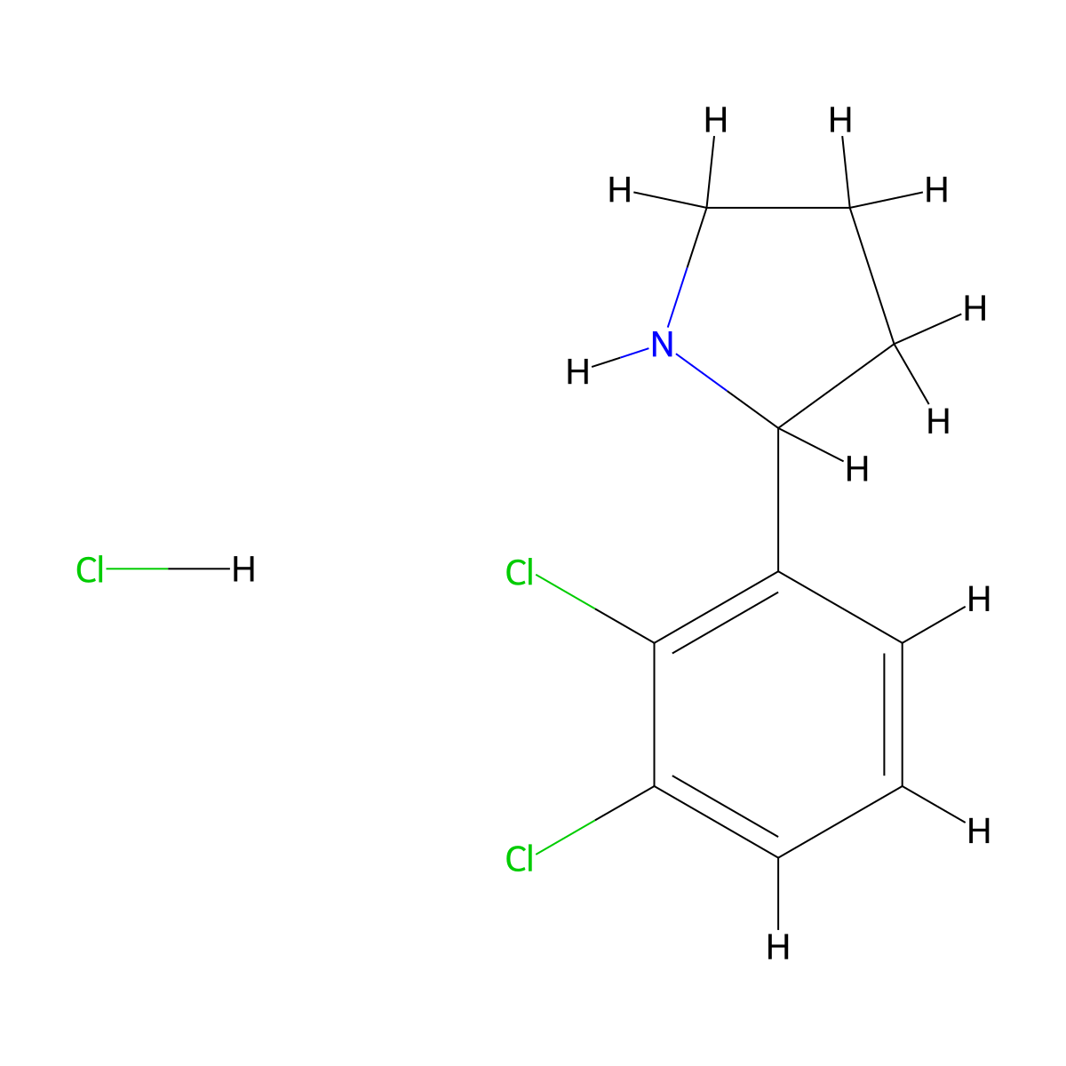 2-(2,3-Dichlorophenyl)pyrrolidine hydrochloride molecular structure, CAS 2305255-77-8