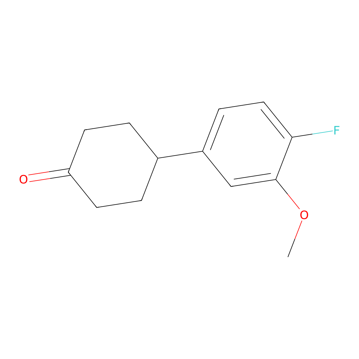 4-(4-Fluoro-3-methoxyphenyl)cyclohexan-1-one molecular structure, CAS 2305255-82-5