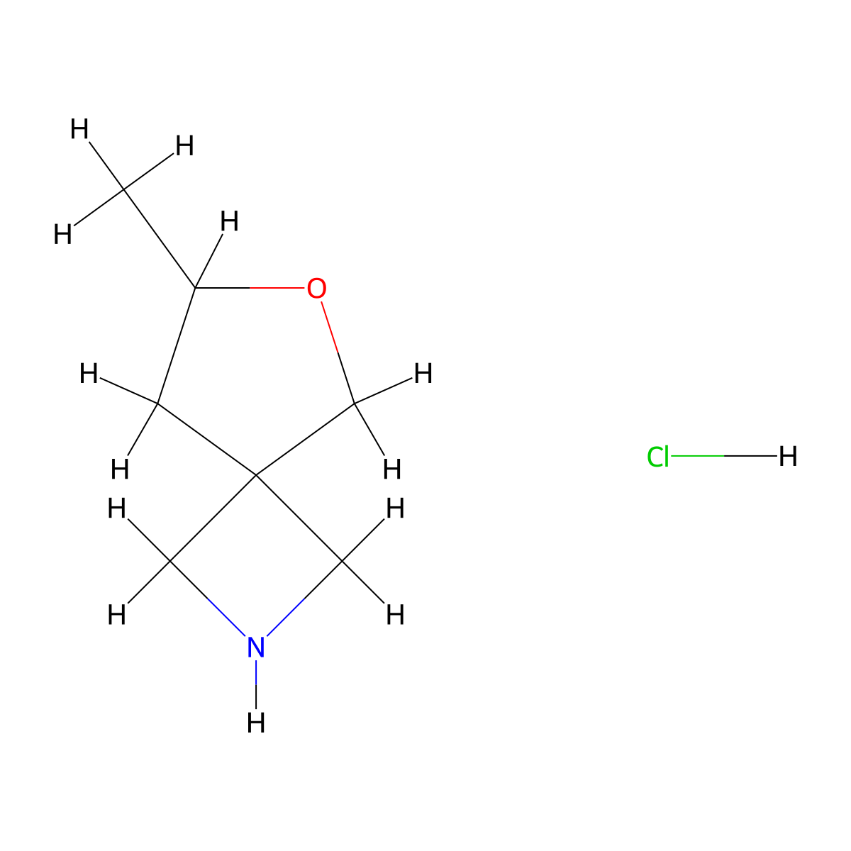 7-Methyl-6-oxa-2-azaspiro[3.4]octane hydrochloride molecular structure, CAS 2305255-84-7