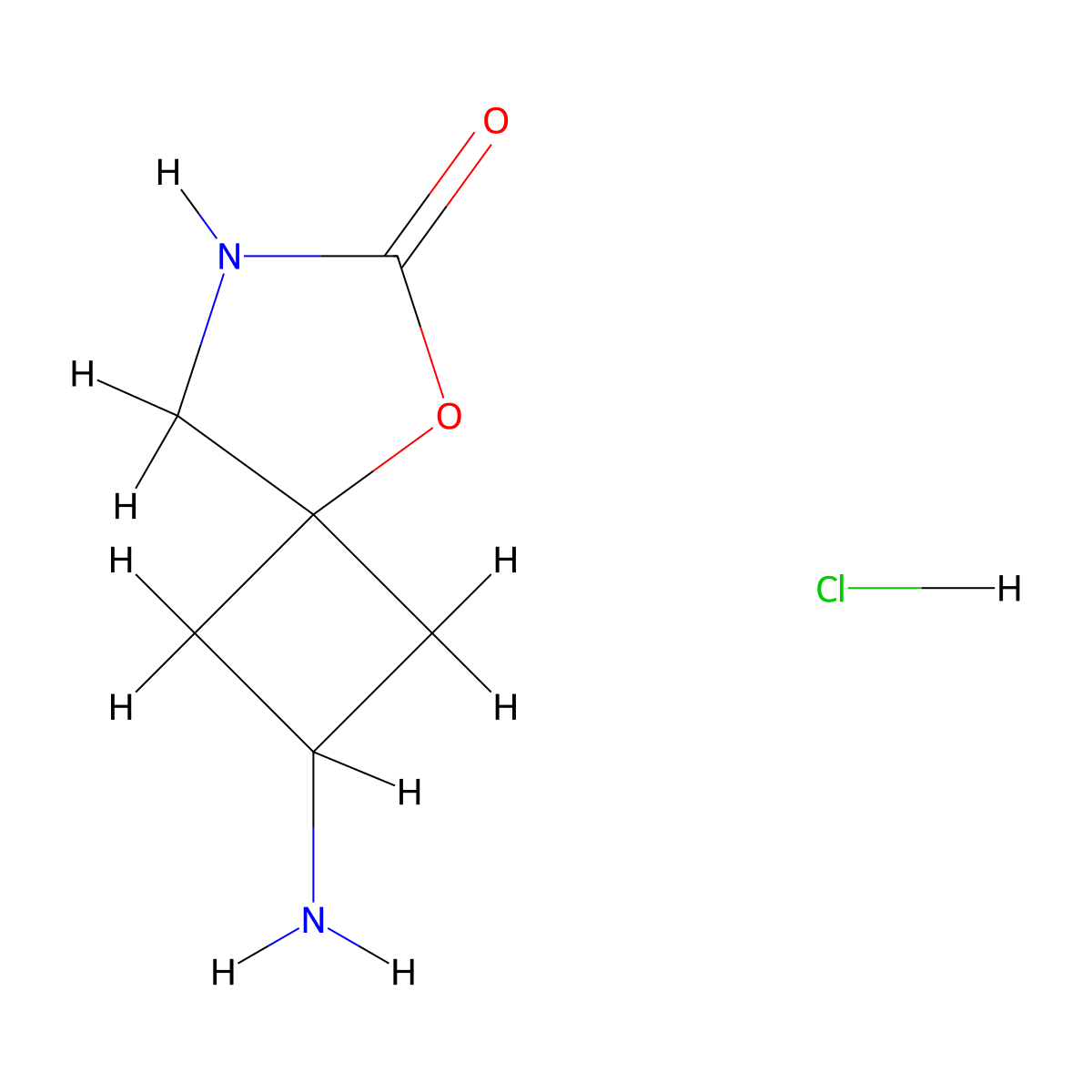 2-Amino-5-oxa-7-azaspiro(3.4)octan-6-one hydrochloride molecular structure, CAS 2305255-87-0