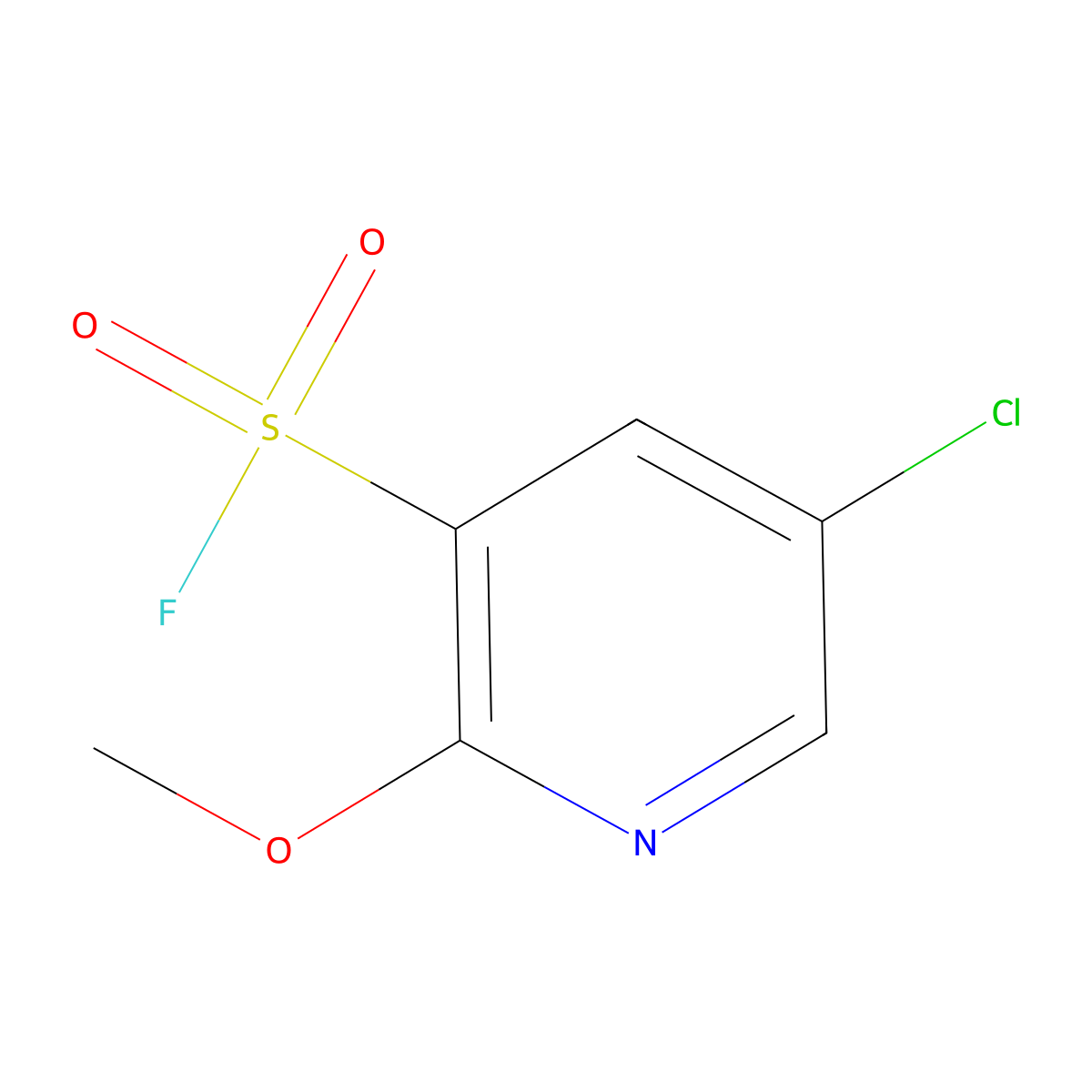 5-Chloro-2-methoxypyridine-3-sulfonyl fluoride molecular structure, CAS 2305255-90-5
