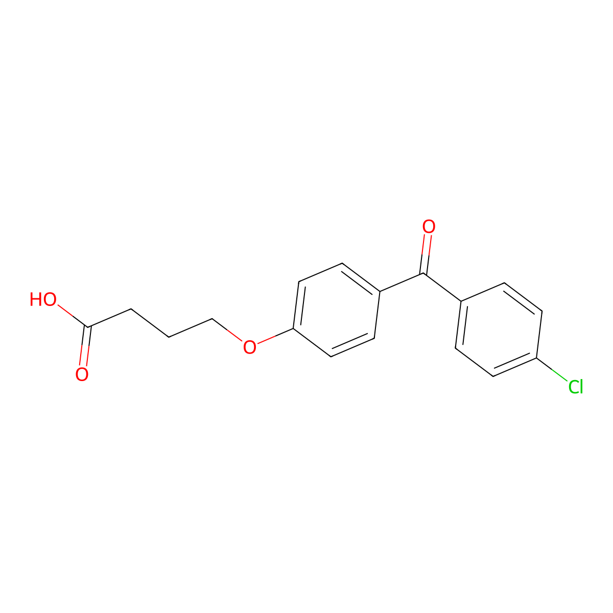 4-[4-(4-Chlorobenzoyl)phenoxy]butanoic acid molecular structure, CAS 2305255-96-1