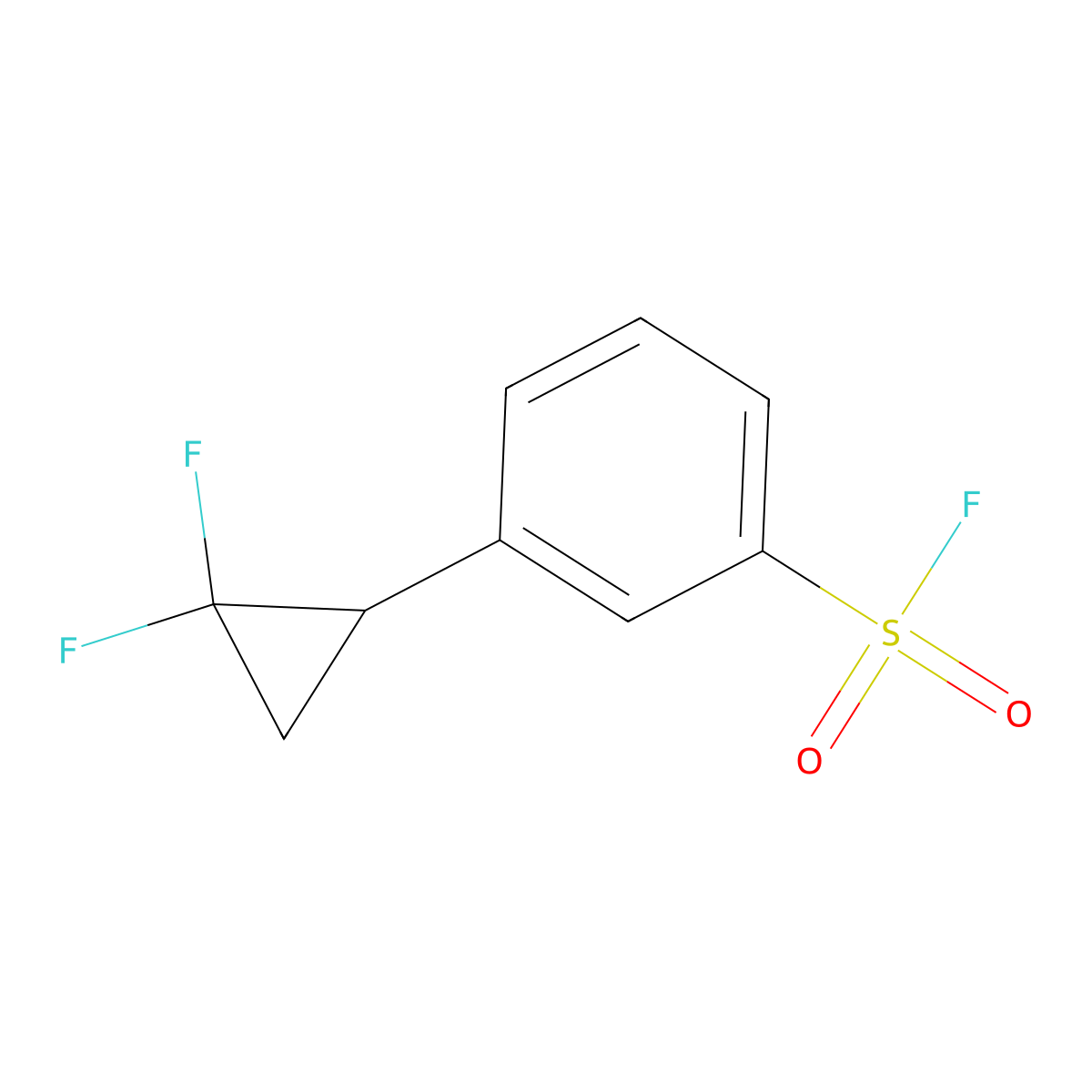 3-(2,2-Difluorocyclopropyl)benzene-1-sulfonyl fluoride molecular structure, CAS 2305255-97-2