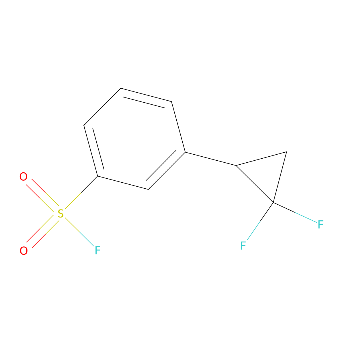 3-(2,2-Difluorocyclopropyl)benzene-1-sulfonyl fluoride molecular structure, CAS 2305255-97-2