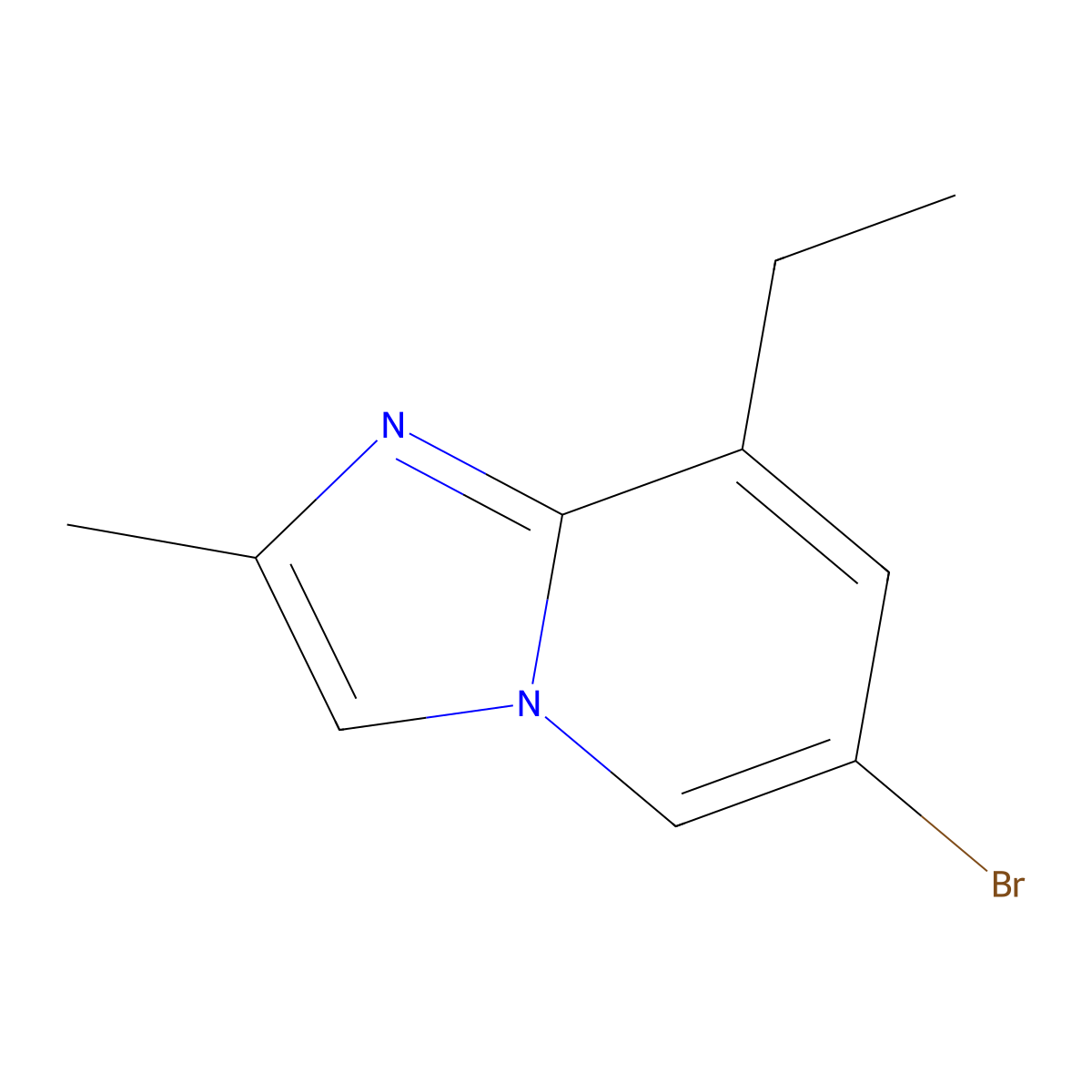 6-Bromo-8-ethyl-2-methylimidazo[1,2-a]pyridine molecular structure, CAS 2305255-98-3