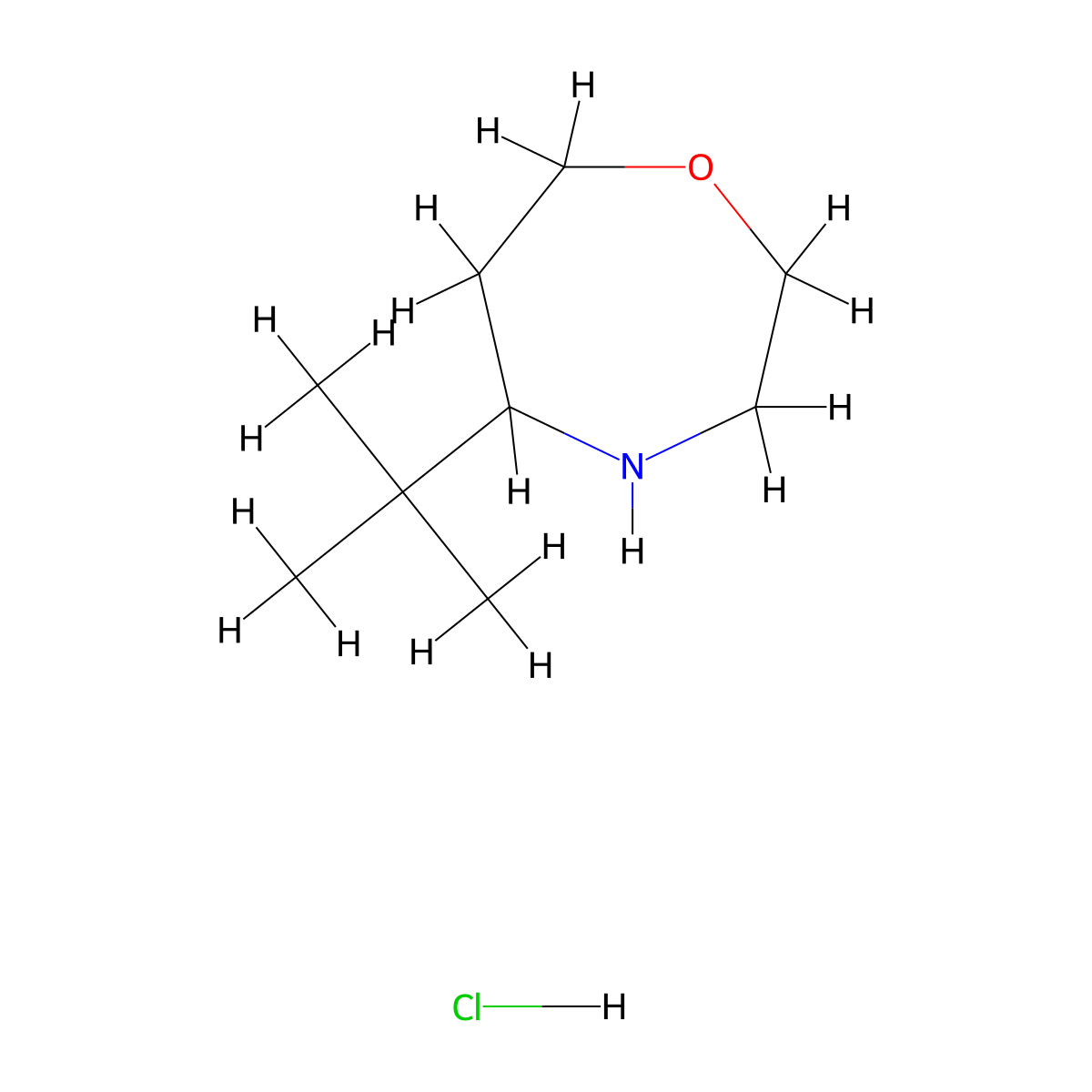 5-Tert-butyl-1,4-oxazepane hydrochloride molecular structure, CAS 2305255-99-4