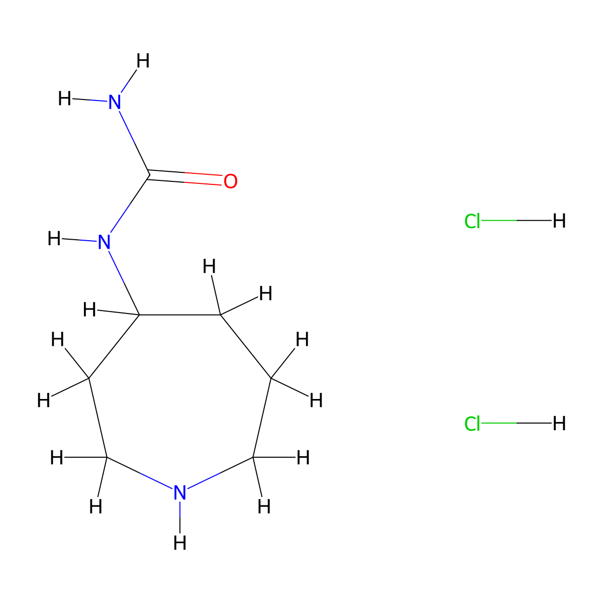 (Azepan-4-yl)urea dihydrochloride molecular structure, CAS 2305256-01-1