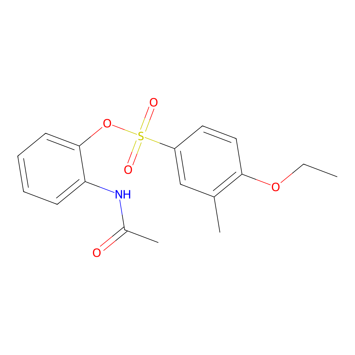 2-Acetamidophenyl 4-ethoxy-3-methylbenzene-1-sulfonate molecular structure, CAS 2305305-36-4