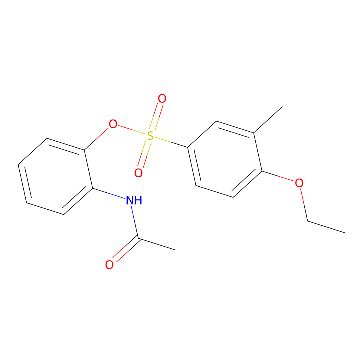 2-Acetamidophenyl 4-ethoxy-3-methylbenzene-1-sulfonate molecular structure, CAS 2305305-36-4