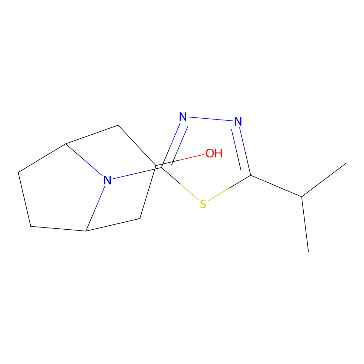8-[5-(Propan-2-yl)-1,3,4-thiadiazol-2-yl]-8-azabicyclo[3.2.1]octan-3-ol molecular structure, CAS 2305306-47-0