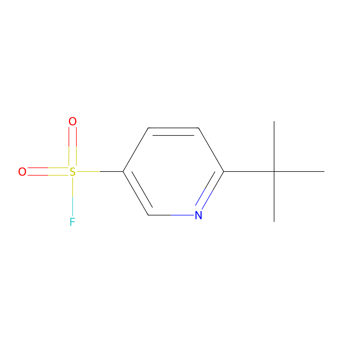 6-Tert-butylpyridine-3-sulfonyl fluoride molecular structure, CAS 2305316-62-3