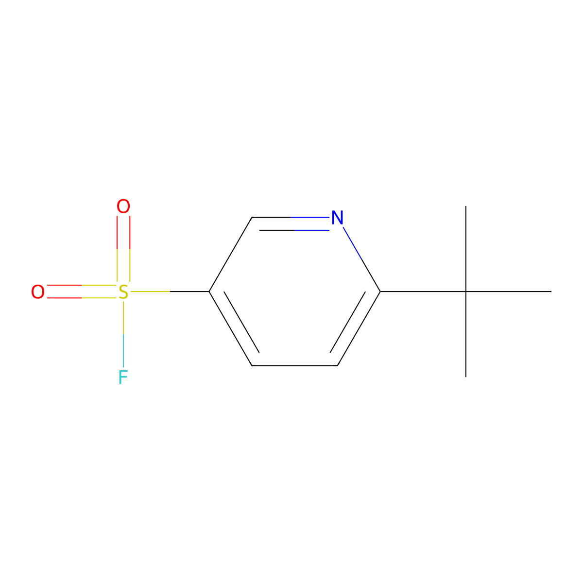6-Tert-butylpyridine-3-sulfonyl fluoride molecular structure, CAS 2305316-62-3