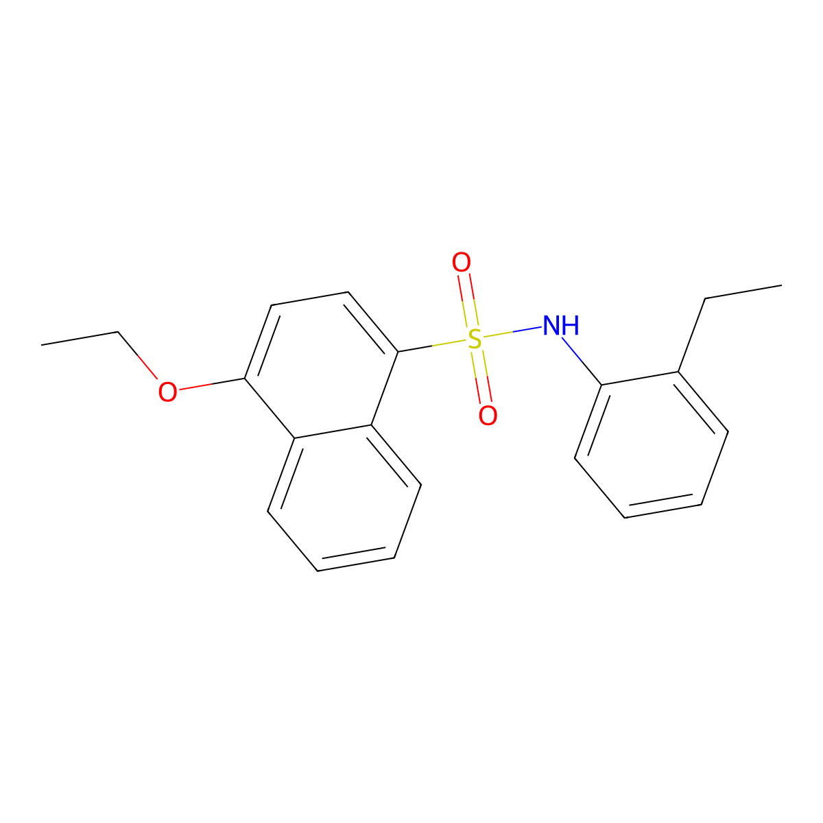 4-ethoxy-N-(2-ethylphenyl)naphthalene-1-sulfonamide molecular structure, CAS 2305320-88-9