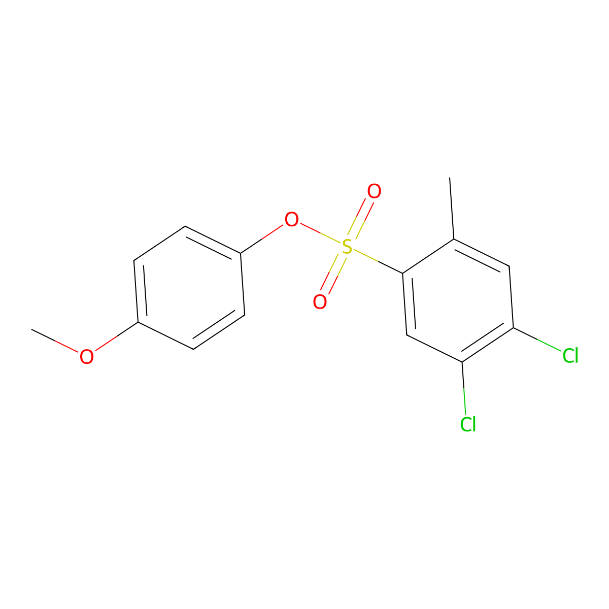 4-Methoxyphenyl 4,5-dichloro-2-methylbenzene-1-sulfonate molecular structure, CAS 2305321-16-6