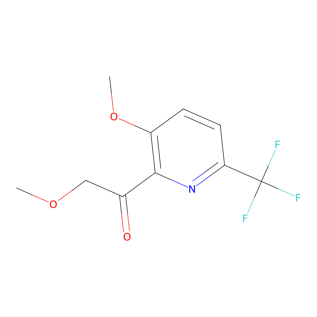 2-Methoxy-1-(3-methoxy-6-(trifluoromethyl)pyridin-2-yl)ethan-1-one molecular structure, CAS 2305322-42-1