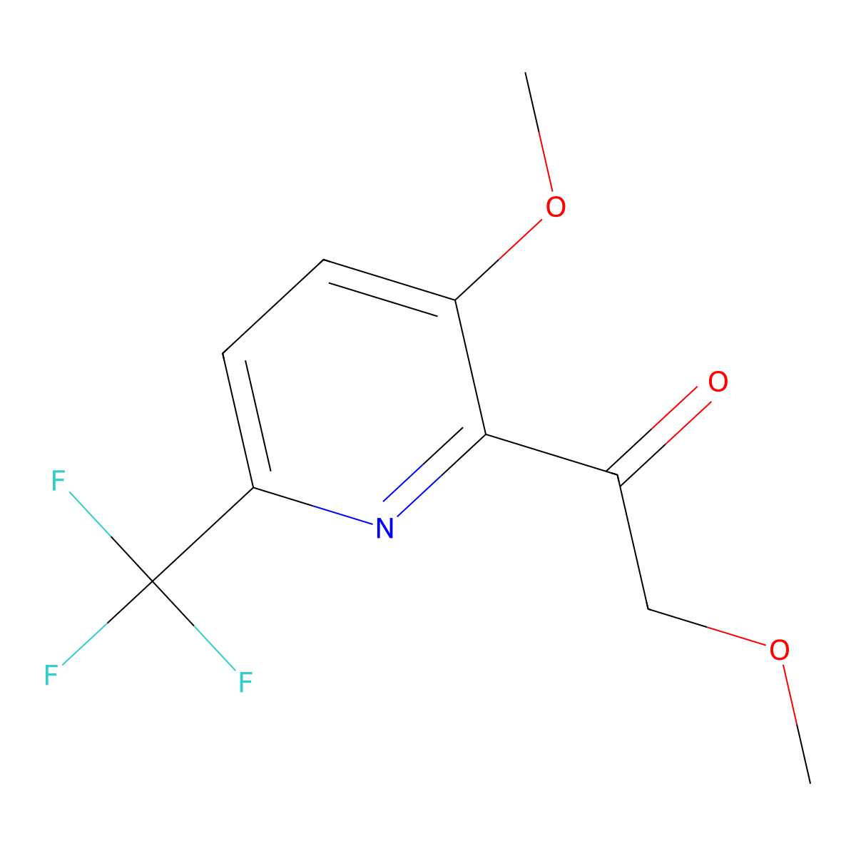 2-Methoxy-1-(3-methoxy-6-(trifluoromethyl)pyridin-2-yl)ethan-1-one molecular structure, CAS 2305322-42-1