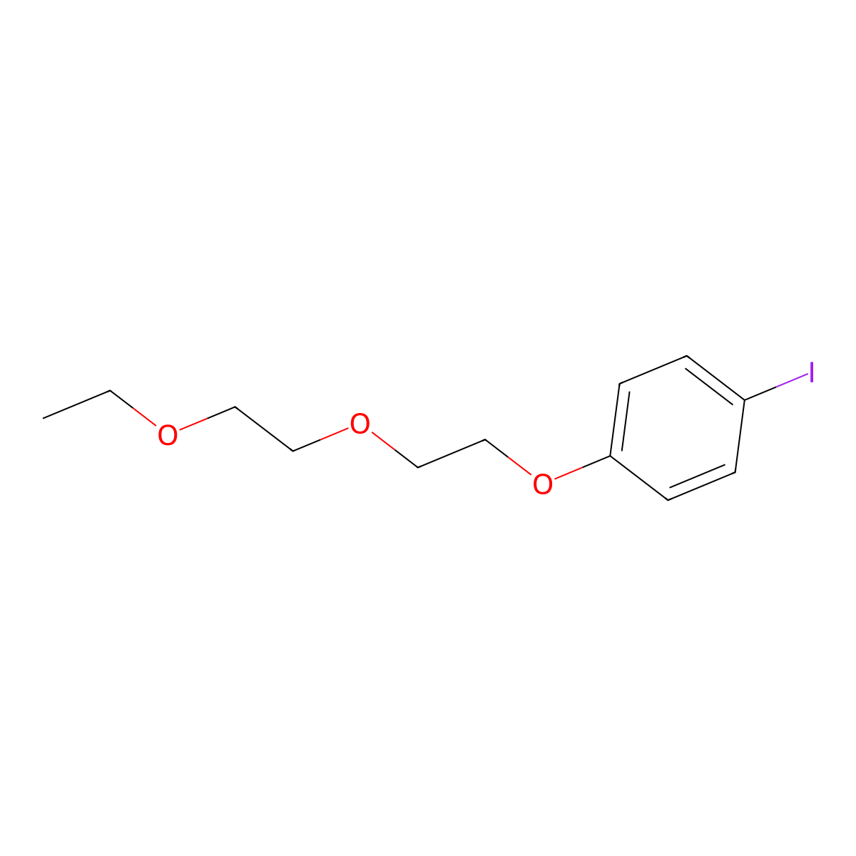 1-(2-(2-Ethoxyethoxy)ethoxy)-4-iodobenzene molecular structure, CAS 2305345-75-7