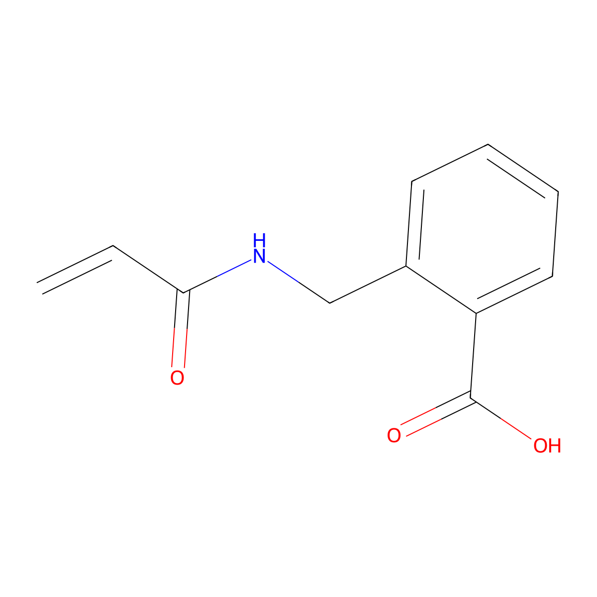 2-[(Prop-2-enamido)methyl]benzoic acid molecular structure, CAS 2305354-62-3