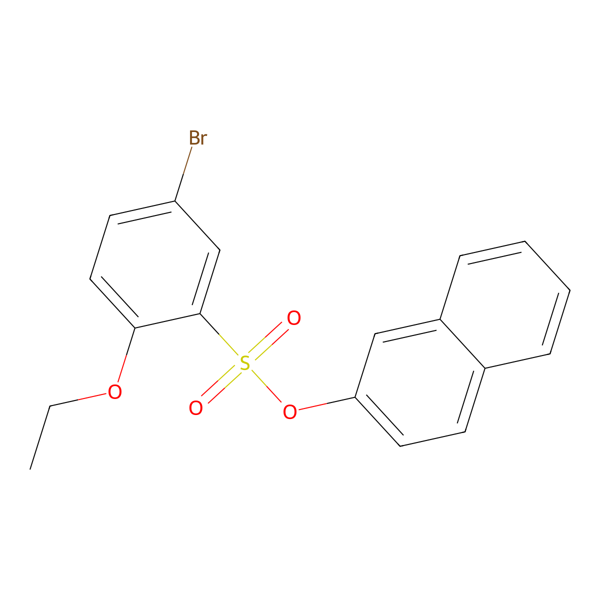 Naphthalen-2-yl 5-bromo-2-ethoxybenzene-1-sulfonate molecular structure, CAS 2305363-48-6