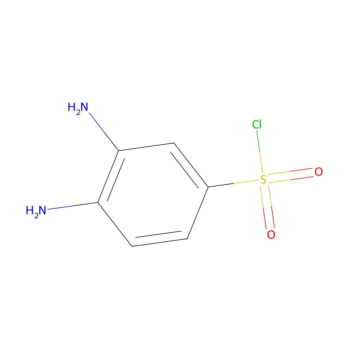 3,4-Diaminobenzene-1-sulfonyl chloride molecular structure, CAS 2305377-63-1