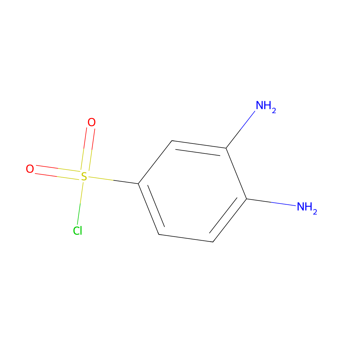 3,4-Diaminobenzene-1-sulfonyl chloride molecular structure, CAS 2305377-63-1