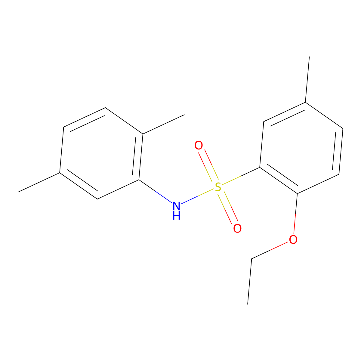 N-(2,5-dimethylphenyl)-2-ethoxy-5-methylbenzene-1-sulfonamide molecular structure, CAS 2305383-16-6