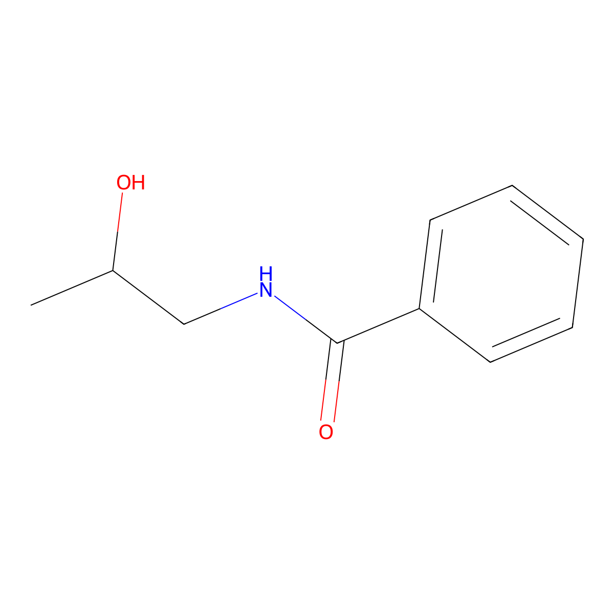N-(2-hydroxypropyl)benzamide molecular structure, CAS 23054-66-2