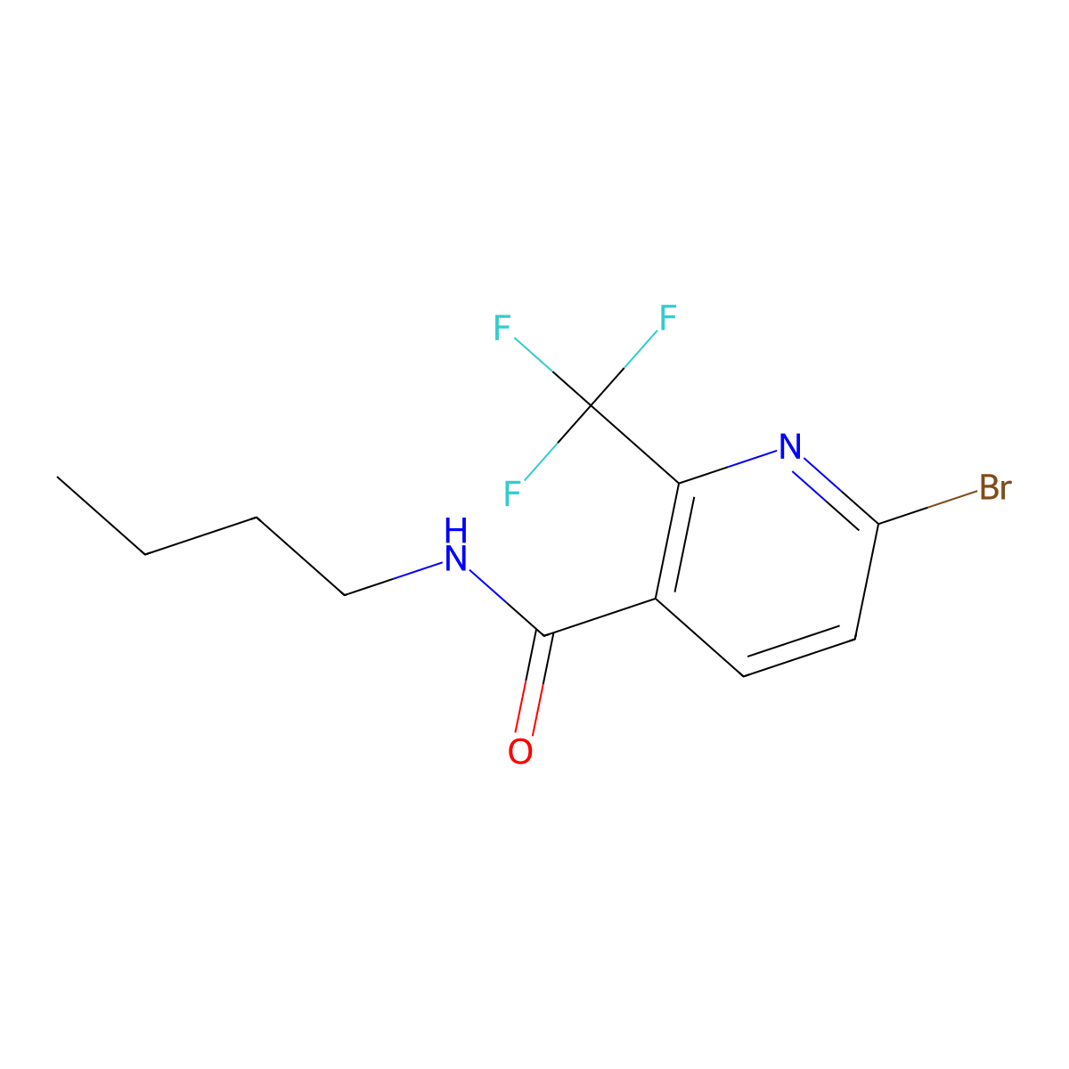 6-Bromo-N-butyl-2-(trifluoromethyl)pyridine-3-carboxamide molecular structure, CAS 2305408-03-9