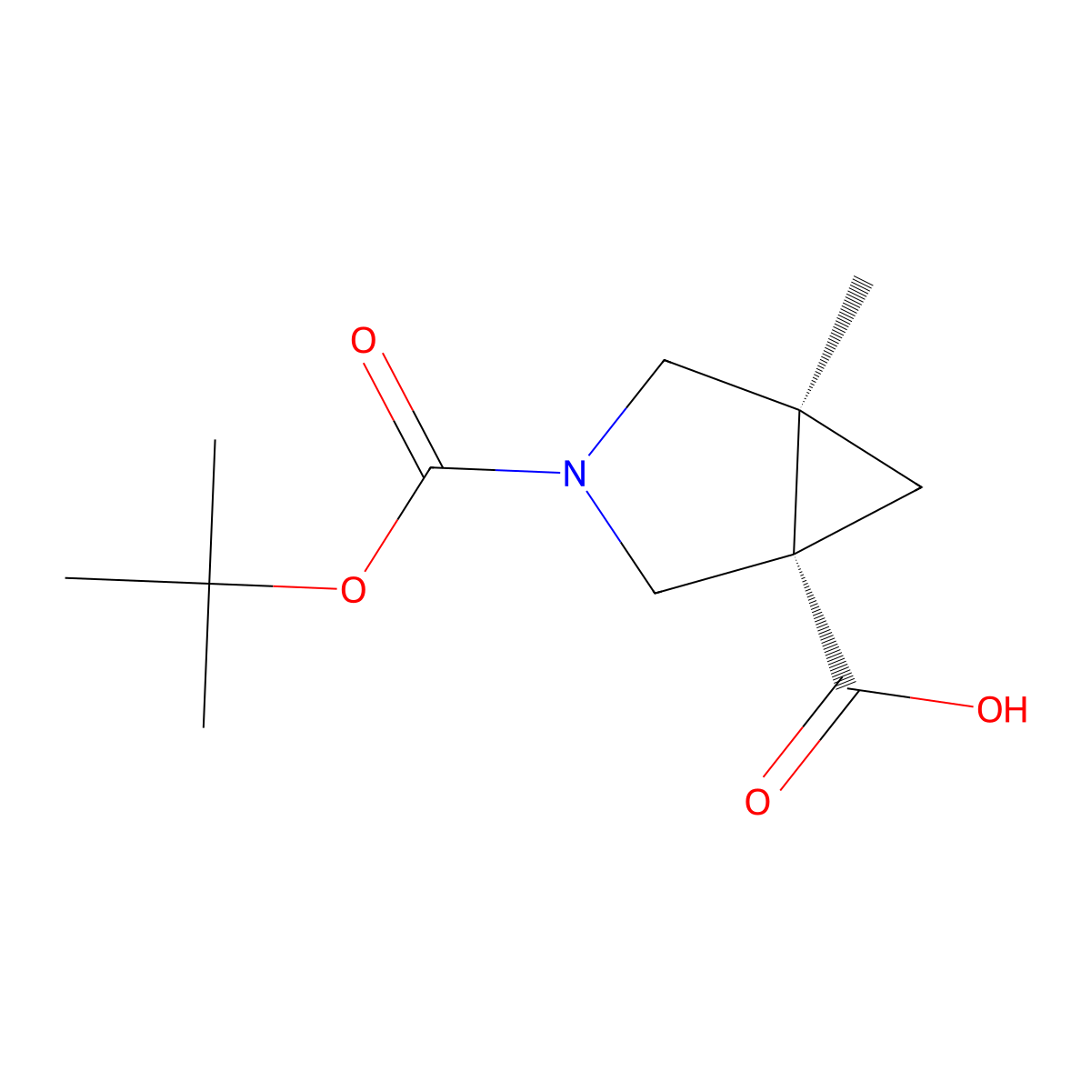 rac-(1R,5R)-3-[(tert-butoxy)carbonyl]-5-methyl-3-azabicyclo[3.1.0]hexane-1-carboxylic acid molecular structure, CAS 2305416-76-4