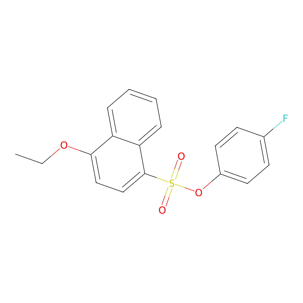 4-Fluorophenyl 4-ethoxynaphthalene-1-sulfonate molecular structure, CAS 2305423-32-7