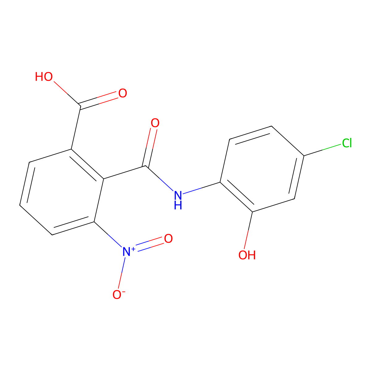 2-[(4-Chloro-2-hydroxyphenyl)carbamoyl]-3-nitrobenzoic acid molecular structure, CAS 2305423-52-1