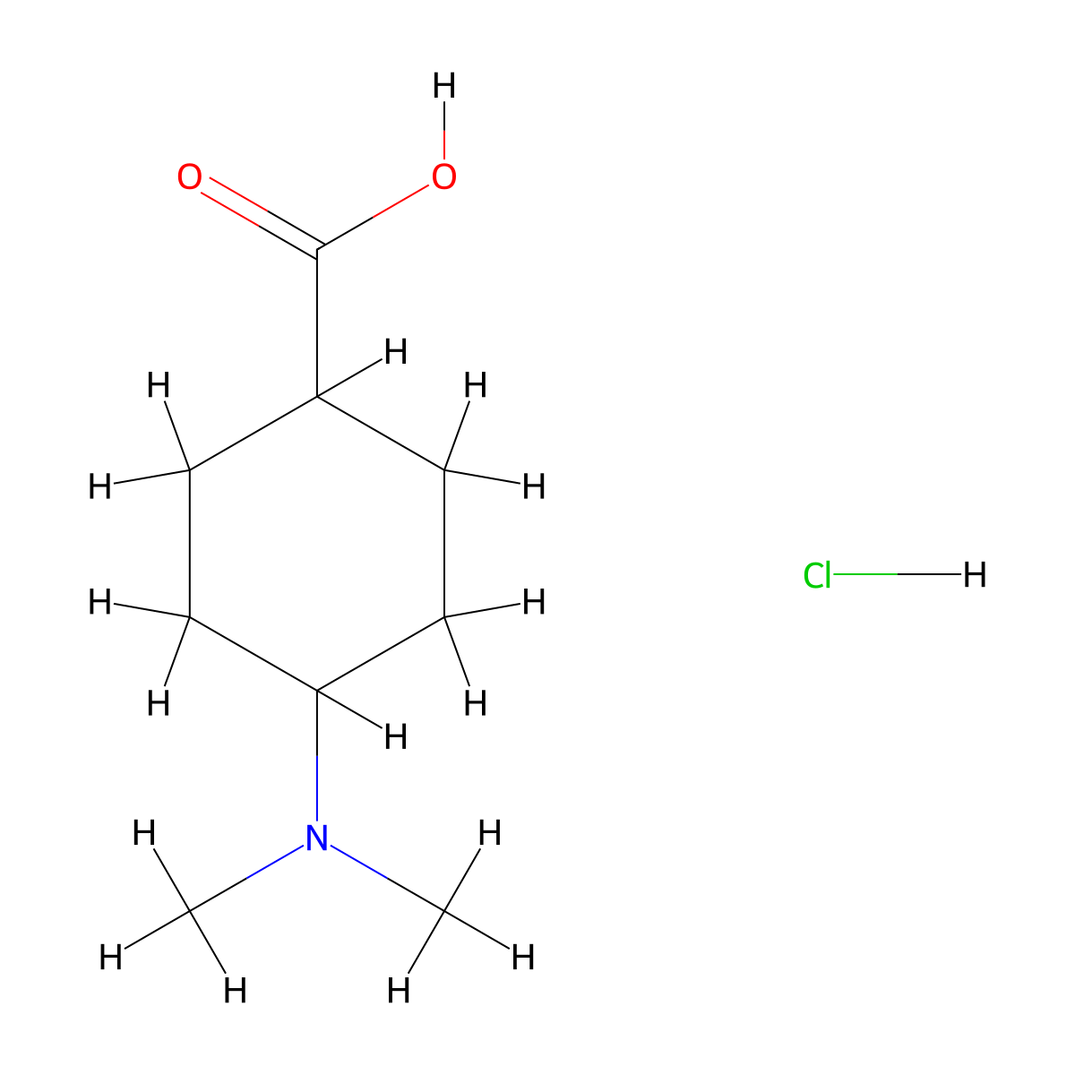 4-(Dimethylamino)cyclohexane-1-carboxylic acid hydrochloride molecular structure, CAS 2305425-37-8