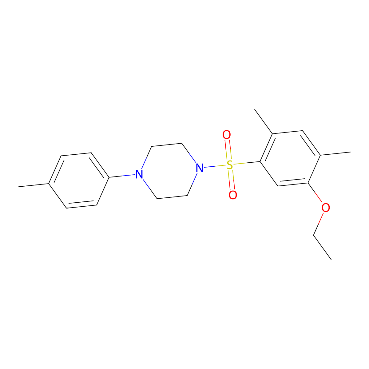 1-(5-Ethoxy-2,4-dimethylbenzenesulfonyl)-4-(4-methylphenyl)piperazine molecular structure, CAS 2305449-58-3